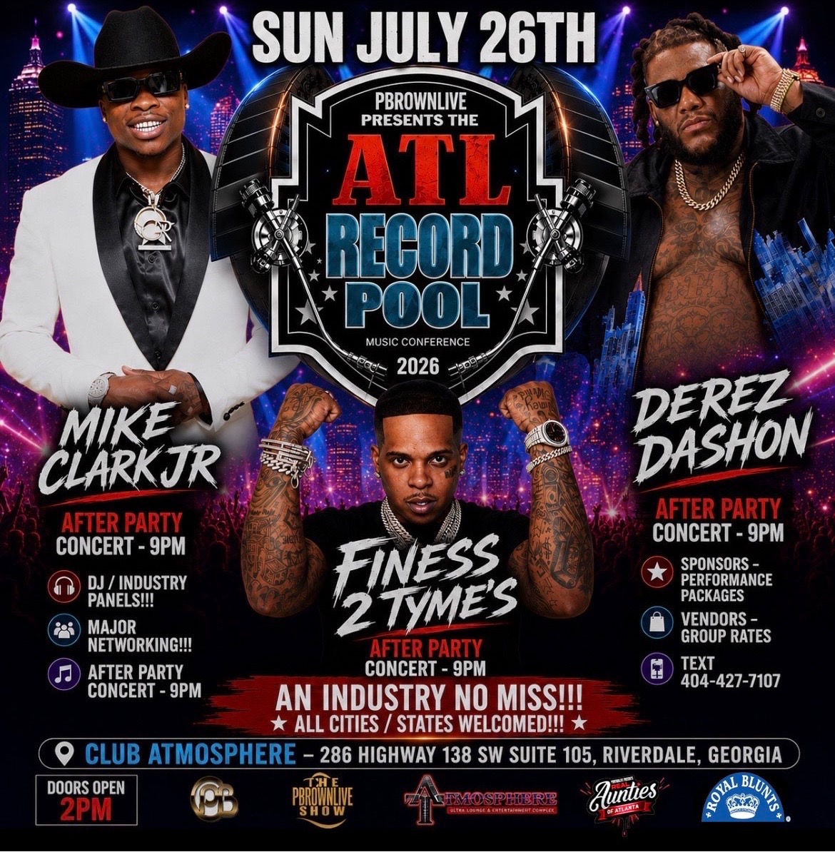 ATL Record Pool 2026 after party concert flyer